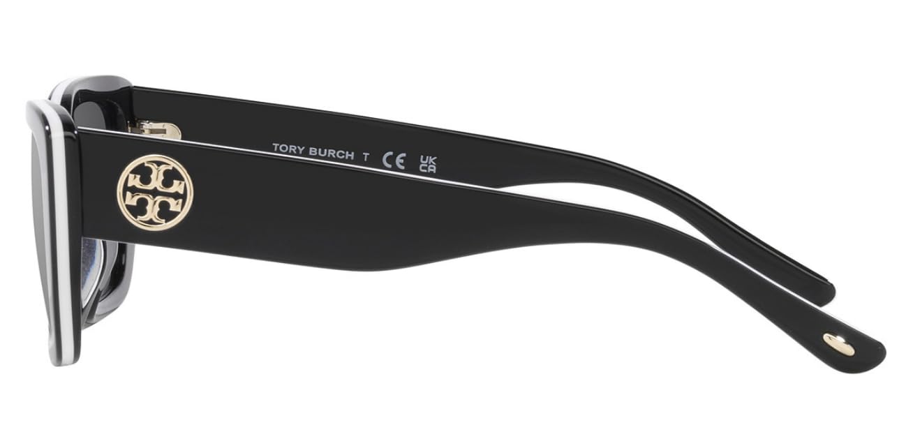 Tory Burch Sunglasses TY 7190 U 19466G Black White Trilayer