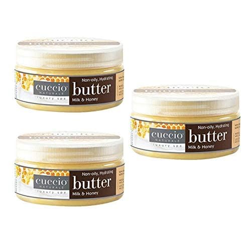 Cuccio Naturale Milk & Honey Butter Blend Lotion - Ultra-Hydrating, Non-Greasy Moisturizer for Hands, Feet, & Body - 24-Hour Time-Release Formula, 8