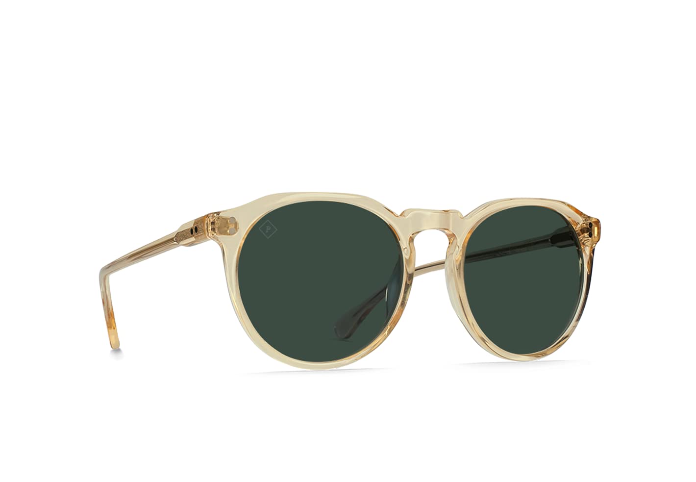 Raen Remmy 49 Polarized Round Sunglasses, Champagne Crystal, 49 mm