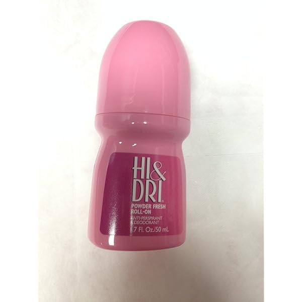 Hi & Dri Anti Perspirant Deodorant Roll On Powder Fresh 1.7 oz (Pack of 6)