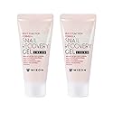 MIZON Set of Two Snail Recovery Gel Cream Snail Mucin for Fine Lines Skin Elasticity Moisture Fragrance-Free Korean Skincare(45ml 1.52 fl.oz -Pack