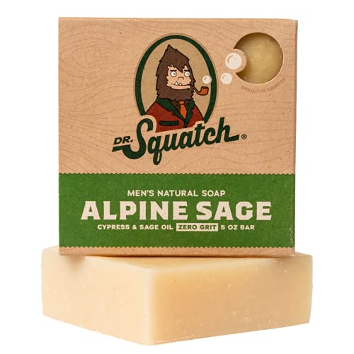 Dr. Squatch All Natural Bar Soap for Men with Zero Grit, Alpine Sage Beauty & Personal Care Dr. Squatch