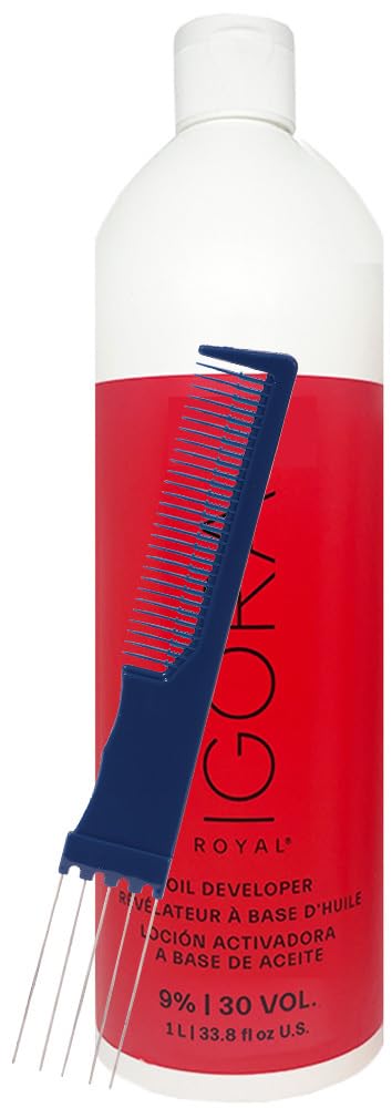 Royal 9% 30 Volume Developer 33.8 oz and Dual Purpose Comb (Bundle 2 items)