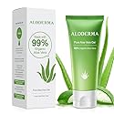 Aloderma 99% Organic Aloe Vera Gel Made within 12 Hours of Harvest, Easy Travel Size Tube for Body, Face, & Scalp, Cooling, Soothing Instant Relief