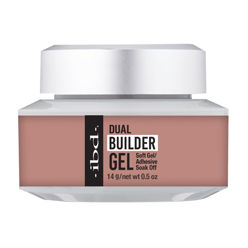 IBD Dual Builder Gel - Soft Gels and Adhesive Soak Off for Artificial Nail Extension, Professional Manicure Sculpting and Overlays, Warm Nude, 0.5 oz Beauty & Personal Care IBD