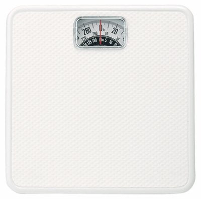 Taylor 20004014EXP White Square Mechanical Bath Scale - Quantity 4