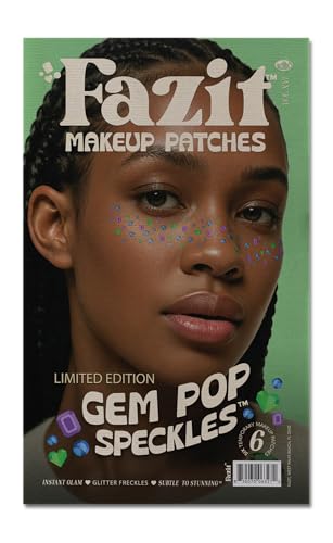 Fazit Makeup Patches - Gem Speckles - Glow Up Make-Up Patches - Cute Glitter Makeup Accessories for Women - Cosmetic Glitter for Face