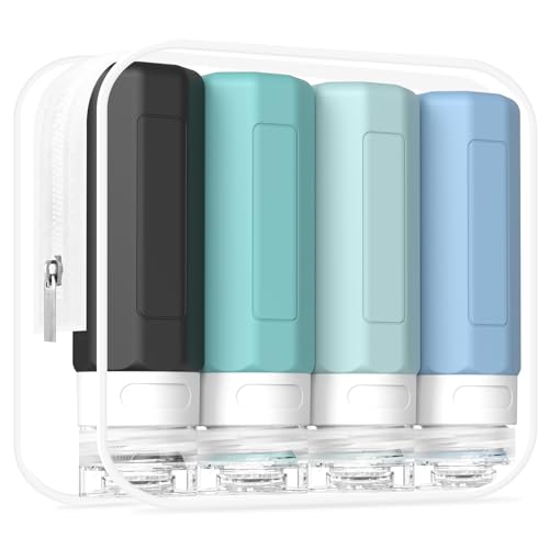 Redfly Travel Bottles for Toiletries, Tsa Approved 3oz Travel Size Containers, Leak Proof Travel Size Toiletries Bottles Silicone, BPA Free Refillable Beauty and Personal Care Redfly Default Title