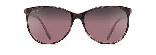 Maui Jim Women's Ocean Polarized Cat Eye Sunglasses, Tortoise w/ Raspberry/Maui Rose®, Medium