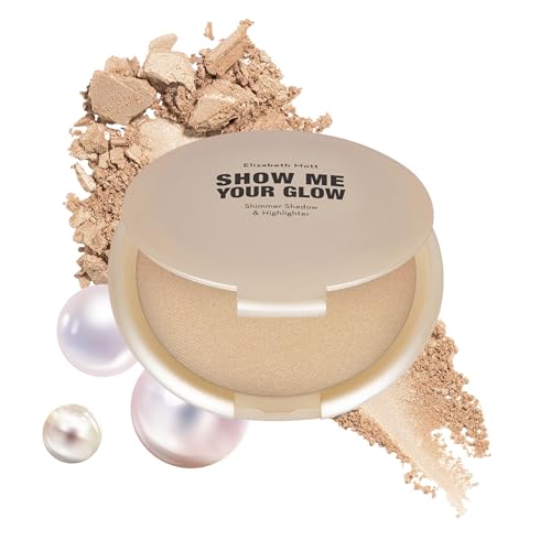Elizabeth Mott Show Me Your Glow 2-in-1 Powder Highlighter Makeup and Shimmer Eye Shadow - Natural Face Glow Makeup, Cruelty-Free and Paraben-Free