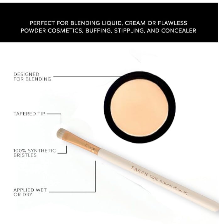 F.A.R.A.H Premium Short Shading Brush 45E (White)