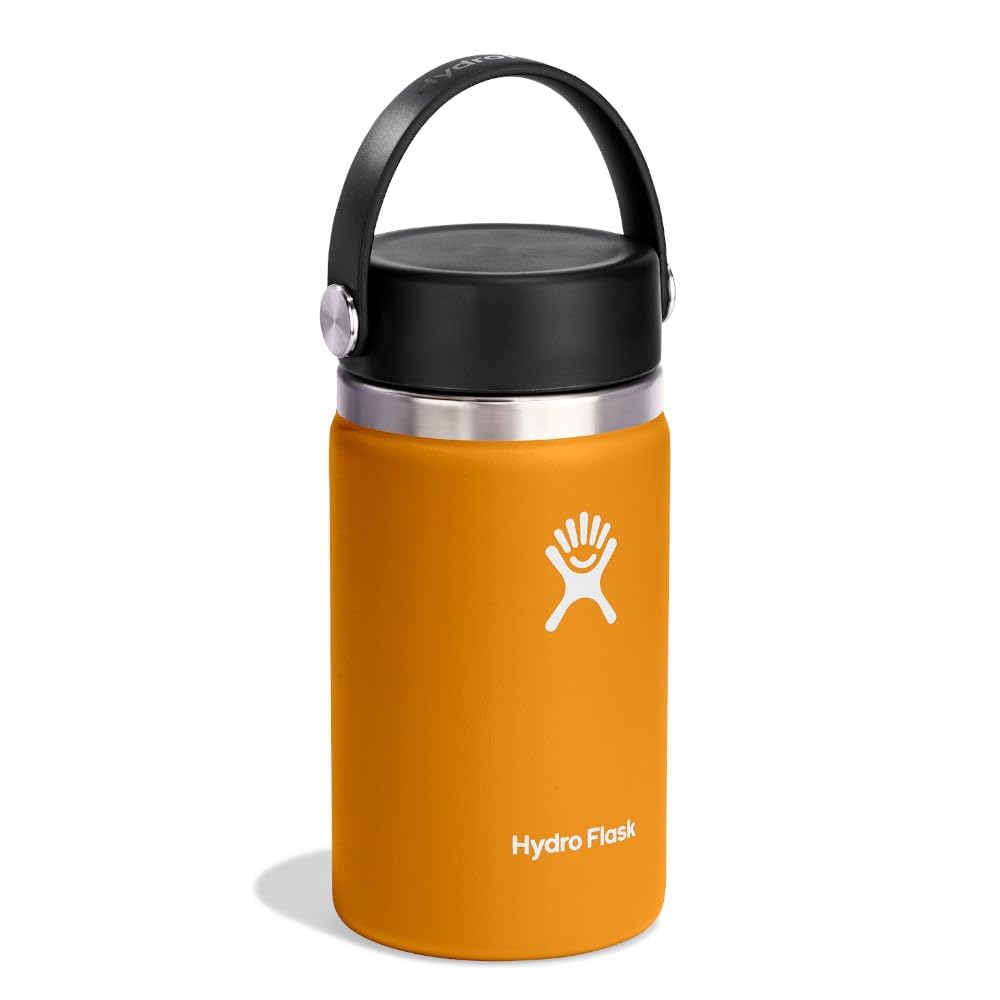 HYDRO FLASK - Flex Sip Lid for Wide Mouth 354ml (12 OZ) - Leakproof - Honeycomb Insulated Lid with Flex Strap for Easy Carrying - BPA-Free