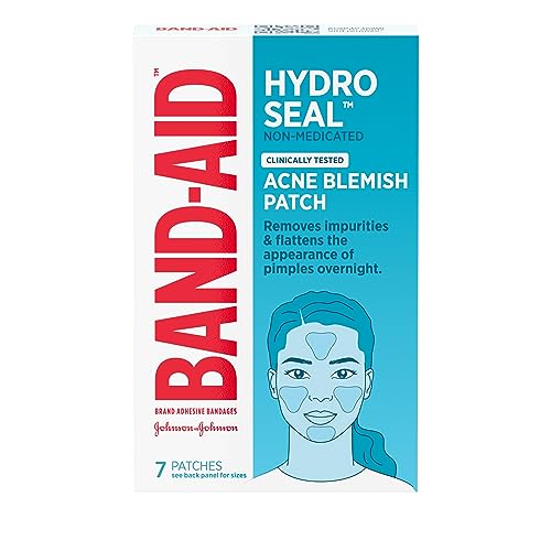 Band-Aid Brand Hydro Seal Acne Patches for Face, Non-Medicated Acne Blemish Patch Absorbs Fluids & Provides a Protective Healing Environment