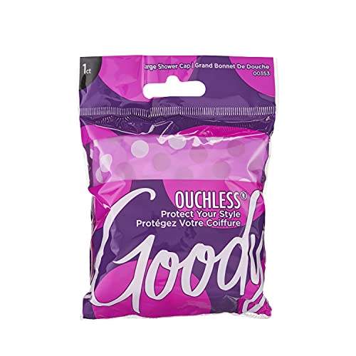 Goody Styling Essentials Shower Cap, 1 Count - Protect Your Hairstyle While Remaining Comfortable - Made with Durable and Waterproof Materials - Hair