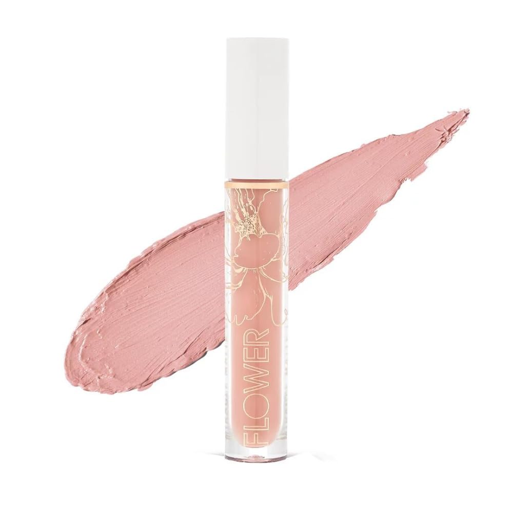 Flower Beauty Miracle Matte Liquid Lip Color - Vividly Bold & Creaseless Matte Liquid Lipstick, Comfortable All Day High Impact Makeup Color (Almost