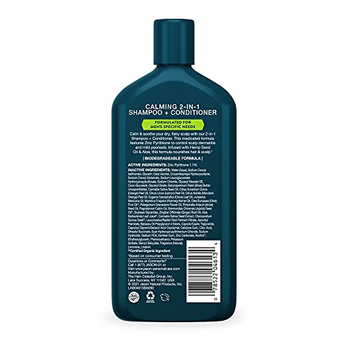 Jason Men's Calming 2-in-1 Shampoo and Conditioner, 12 oz