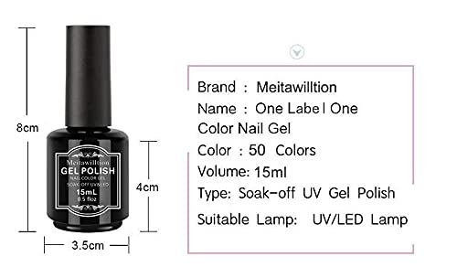 Meitawill Gel Nail Polish - 15ml Eggshell Gel Polish, Soak Off, Ideal For Salon & DIY