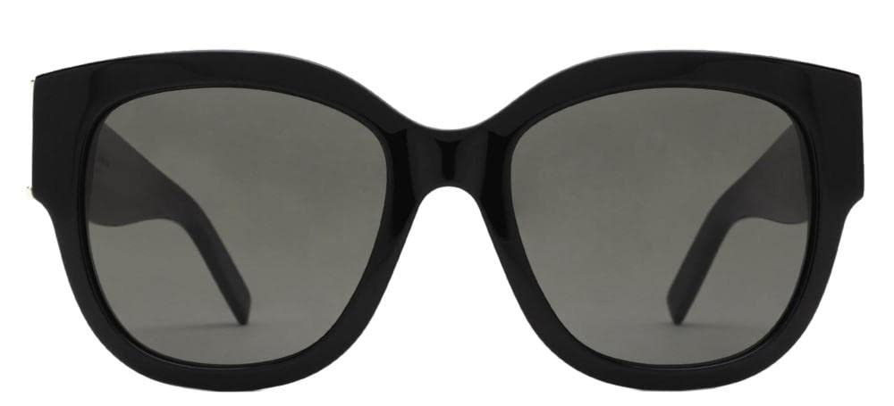 Saint Laurent Women's Oversized Cat Eye Sunglasses, Shiny Black, One Size