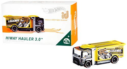 Hot Wheels id Vehicle HiWay Hauler 3.0 with Embedded NFC Chip, Uniquely Identifiable, 1:64 Scale, for Kids Ages 8 Years and Older