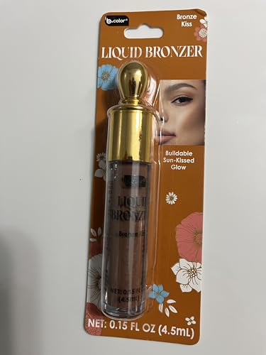 B.color Liquid Bronzer, Bronze Kiss, Buildable Sun-Kissed Glow, 0.15 FL OZ