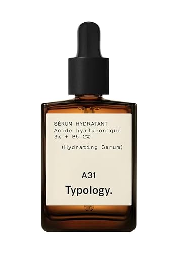 Typology A31 Hydrating Serum, 3% Hyaluronic Acid + 2% B5, Moisturizing Face Serum 0.5 fl oz