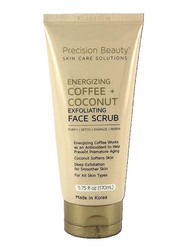 Precision Beauty Coffee and Coconut Face Scrub, Exfoliating, 5.75 fl oz
