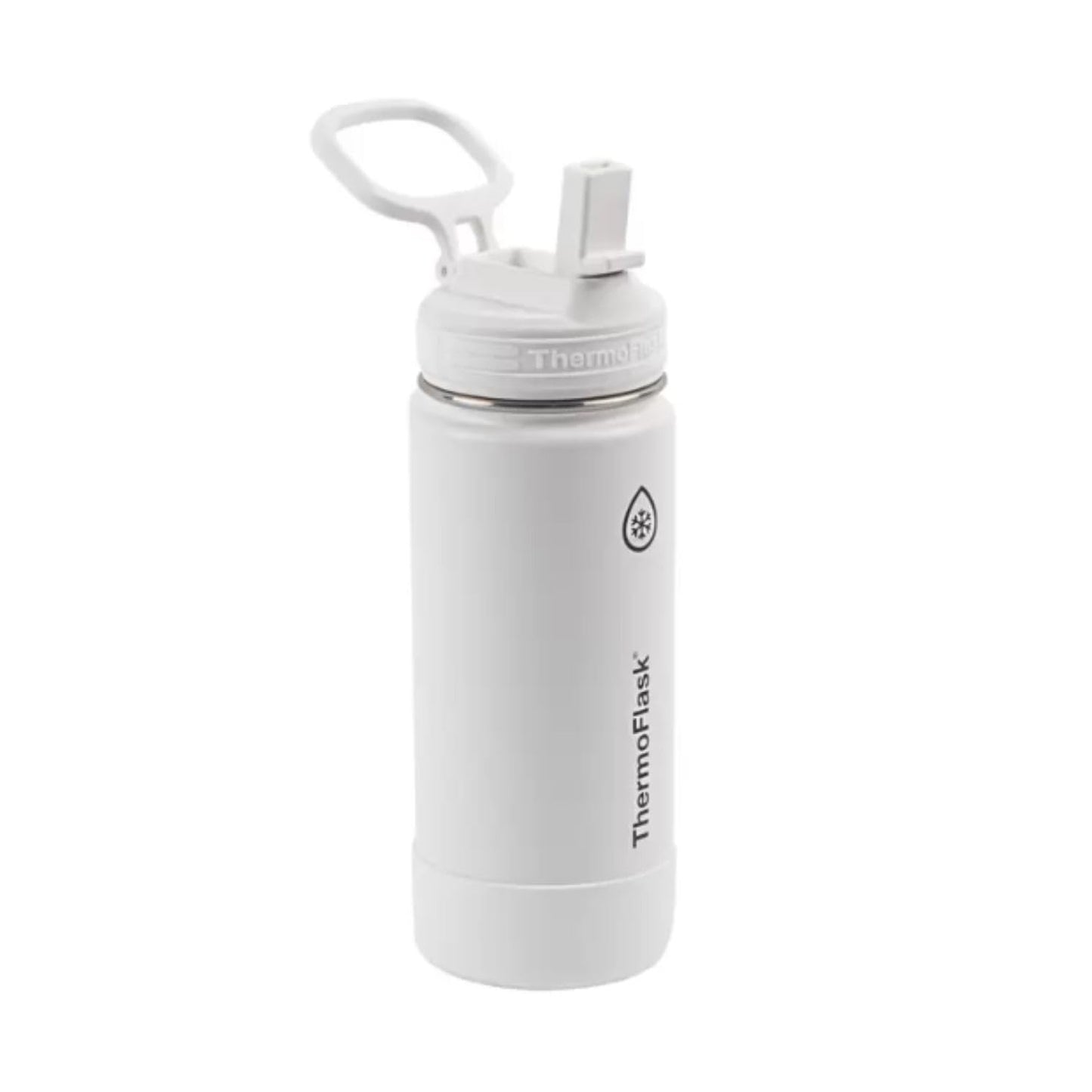 Thermoflask Set of 2 16 oz Stainless Steel Bottles (White/Blue)