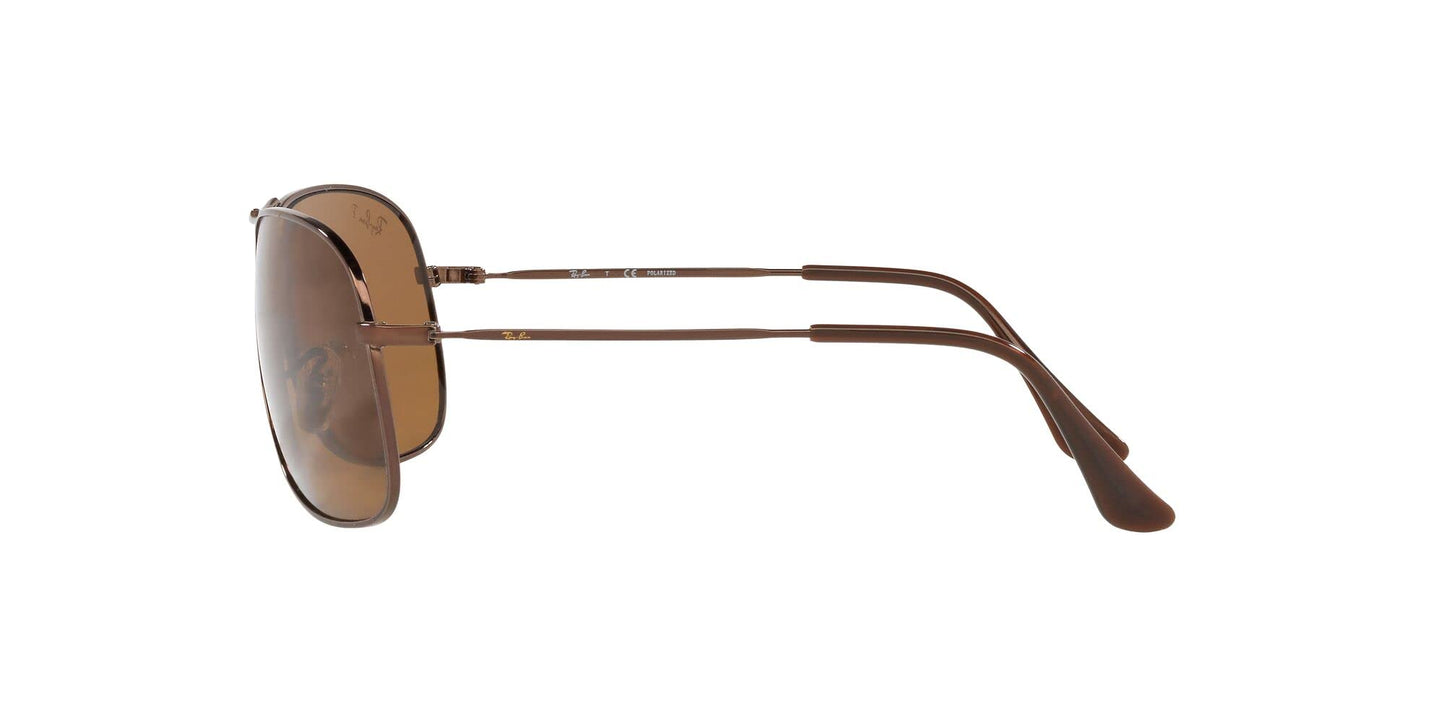 Ray-Ban RB3267 Metal Aviator Sunglasses, Brown/Polarized Brown, 64 mm