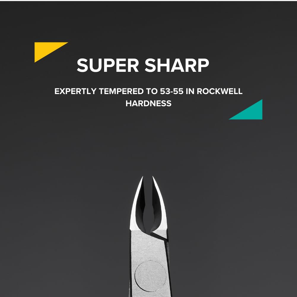 Rui Smiths Professional Cuticle Nippers, Gold-Plated Carbon Steel, French Handle, Double Spring, 6mm Jaw (Full Jaw)