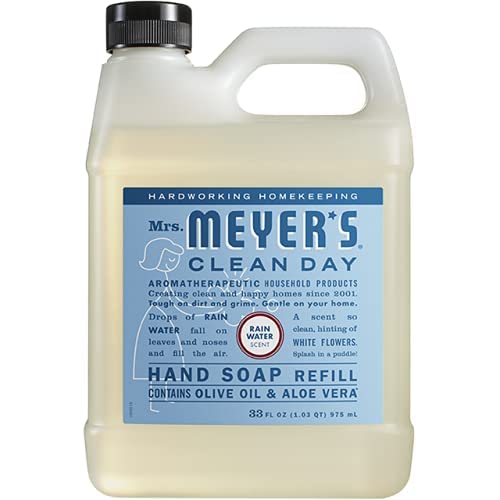 Meyers Mrs Clean Day Liquid Hand Soap Refill Variety Pack, 1 Rain Water, 1 Oat Blossom, 1 Plum Berry, 33 FL OZ (3 CT) Beauty & Personal Care Mrs. MEYER'S