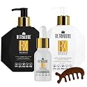 Ultraluxe RX Hair Care Set, Scalp Treatment Bundle for Thinning Hair, Shampoo, Conditioner and Serum