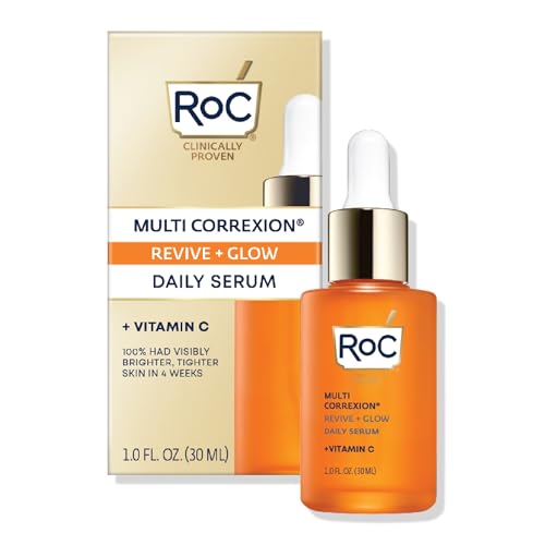 RoC Multi Correxion Revive + Glow 10% Active Vitamin C Serum for Face, Daily Anti-Aging Wrinkle and Skin Tone Skin Care Treatment, Brightening Serum