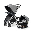 Chicco Bravo 3-in-1 Trio Travel System, Bravo Quick-Fold Stroller with KeyFit 30 Infant Car Seat and Base, Car Seat and Stroller Combo | Camden/Black