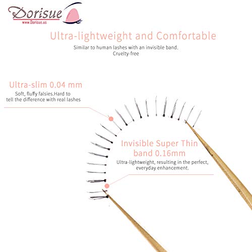 Dorisue Bottom False Eyelashes - Natural Lower Lashes 4-5mm for Under Eye Enhancement, Professional Makeup Artist Choice, 4 Pairs (E1)