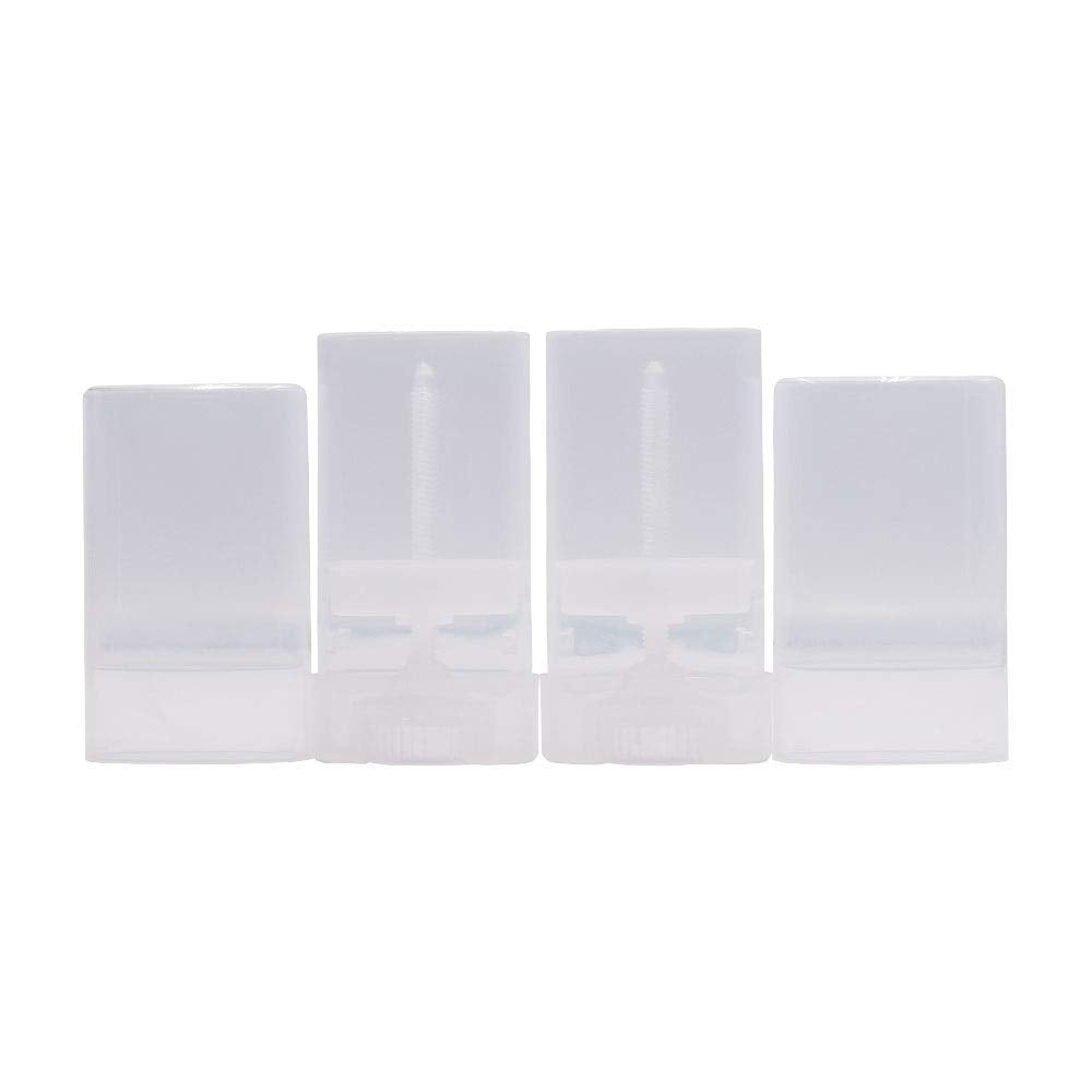 20 Pcs 15ML Clear Empty Plastic Oval Deodorant Containers Lipstick Lip Balm Tubes 0.5 Oz Oval Twist-Up Refillable Tubes BPA Free for DIY Lip Balm