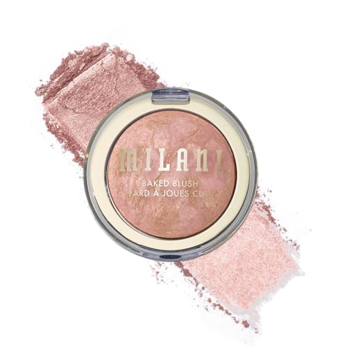 Milani Baked Blush, Updated Powder Blush for Cheeks, Cruelty Free Makeup - Shape, Contour & Highlight Face for a Shimmery or Matte Finish - Berry
