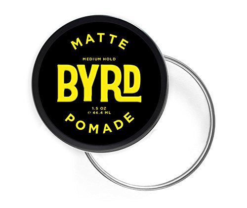 BYRD Matte Pomade 1-Pack - Medium Hold, Matte Finish, Add Texture and Sculpt, Safe for All Hair Types, 1.5 Oz (One Pack)