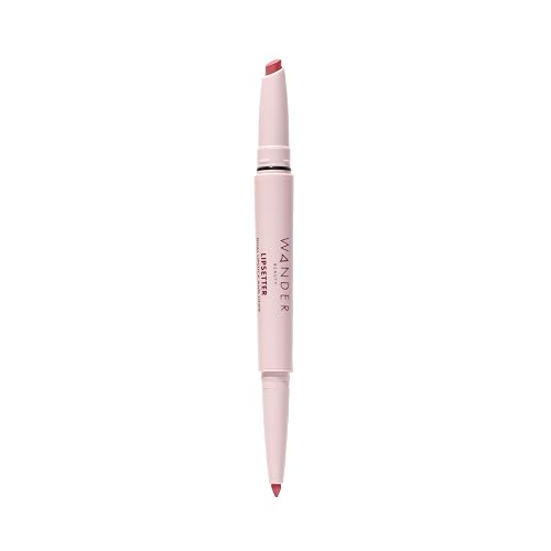 Wander Beauty Women's Lipsetter Dual Lipstick & Liner, Roaming Rose, 1 Count