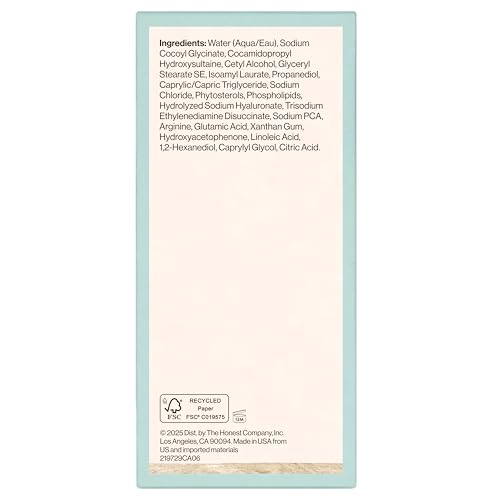 Honest Beauty Sensitive Skin Calming Cream Cleanser | Gently Cleanses, Hydrates, + Calms Skin | Hypoallergenic, Fragrance Free, Vegan | 4 fl oz