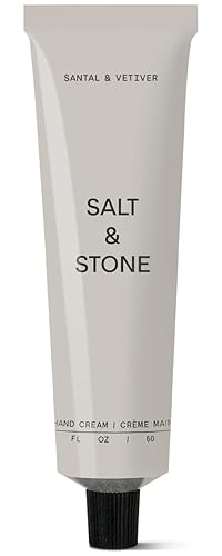 Salt & Stone Hand Cream for Women & Men | Santal & Vetiver | Hydrates, Nourishes & Softens Skin | Restores Dry Cracked Hands | Fast-Absorbing |