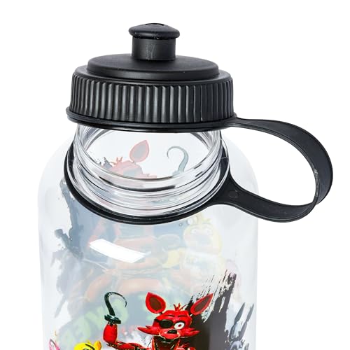 Silver Buffalo Five Nights at Freddy's Special Delivery Game Over Group 33.8oz Sports Water Bottle
