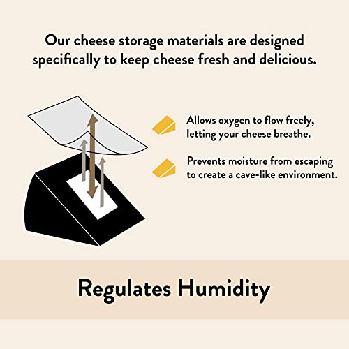 Formaticum - 15-Pack Cheese Storage Bags - 6.25 x 11 Wax Paper Bags to Keep Cheese or Charcuterie Fresh - Professional Grade Cheese Paper…