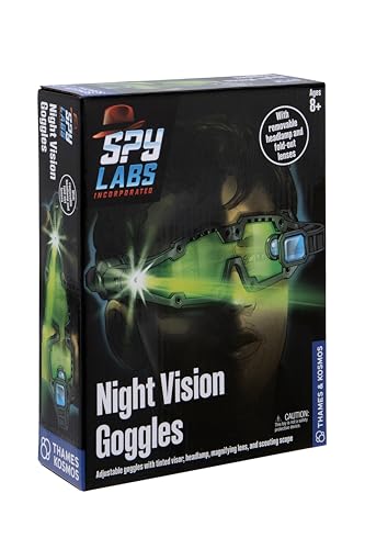 Thames & Kosmos Spy Labs Night Vision Goggles – Conduct Secret Missions & Night Surveillance with Detective Gear for Young Investigators