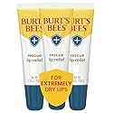Burt's Bees Lip Balm Stocking Stuffers, Moisturizing Lip Care Christmas Gifts, Rescue Relief - Relieves Extremely Dry Lips with Moisturizing Shea