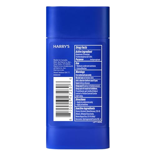 Harry's Extra-Strength Antiperspirant Deodorant, Sweat & Odor Control Antiperspirant for Men, Variety Pack - Stone, Redwood, Wildlands