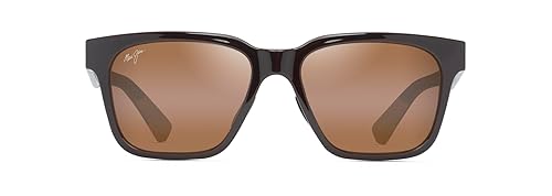Maui Jim Men's & Women's Punikai Polarized Square Sunglasses, Shiny Brown/Hcl® Bronze Polarized, Large