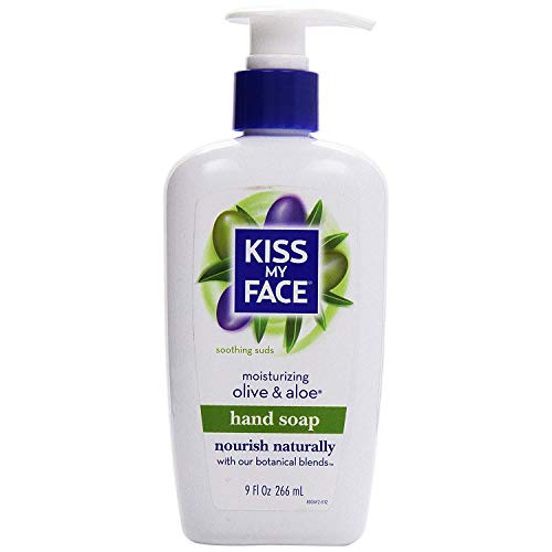 Kiss My Face Moisturizing Hand Soap, Olive & Aloe 9 oz (Pack of 4)