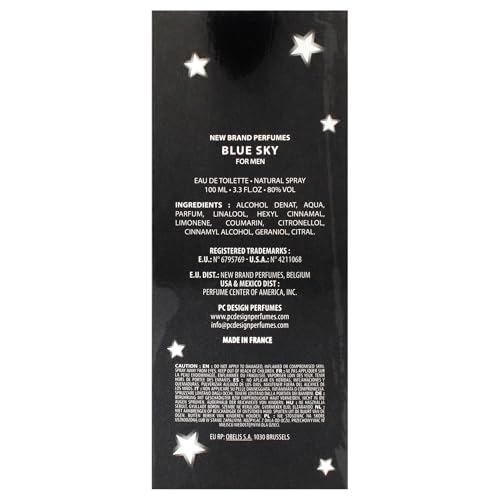 New Brand Blue Sky EDT Spray Men 3.4 oz