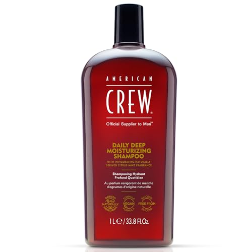 American Crew Shampoo for Men, Daily Deep Moisturizer, Naturally Derived, Vegan Formula, Citrus Mint Fragrance, 33.8 Fl Oz Beauty and Personal Care AMERICAN CREW Default Title