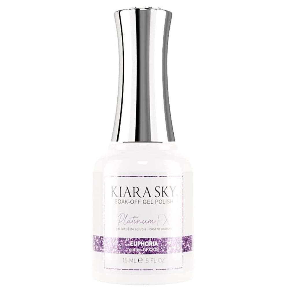 KIARA SKY LED UV Soak Off Platinum Gel FX (Euphoria - Foil Glitter) Beauty & Personal Care KIARA SKY
